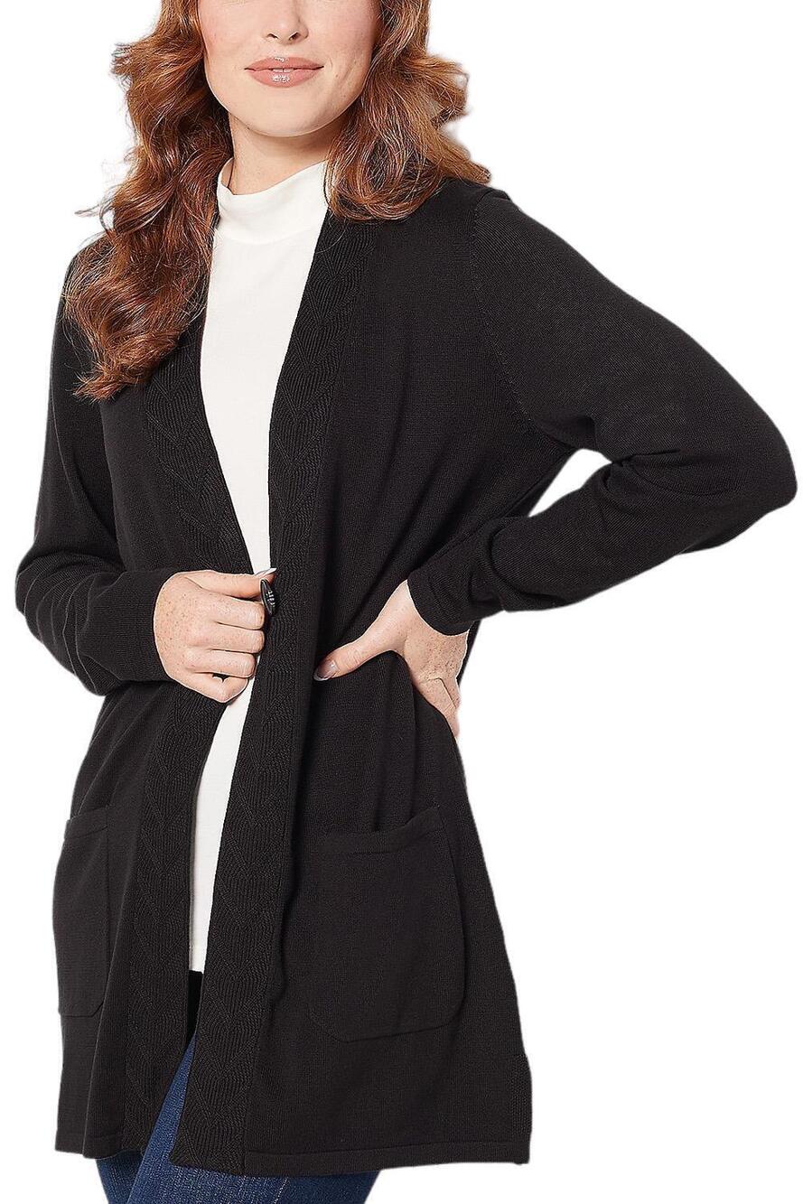 Issac Mizrahi Live with Chevron Stitch Trim Jet Black - Regular